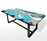 Tavolo in pietra lavica rettangolare 200x100 cm Laguna Blu