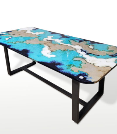 Tavolo in pietra lavica rettangolare 200x100 cm Laguna Blu