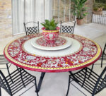 Tavolo in pietra lavica Ø180 cm Sabrina