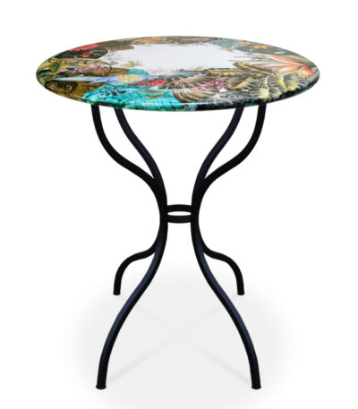 Tavolino in pietra lavica da terrazzo Ø70 cm Amazzonia