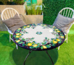 Tavolo in pietra lavica da giardino Ø100 cm Limoni S