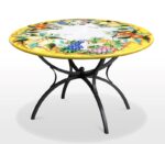 Tavolo in pietra lavica Ø120 cm Frutta Rosy