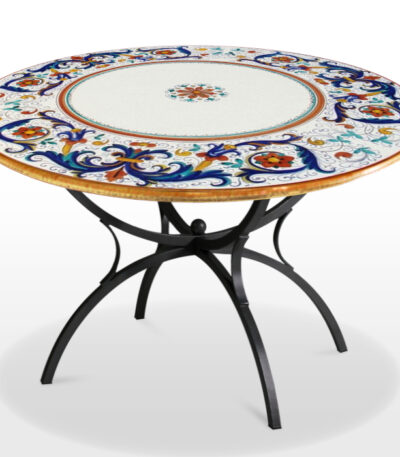 Tavolo in pietra lavica Ø120 cm Ricco Deruta da giardino