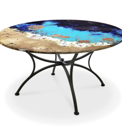 Tavolo in pietra lavica modermo Ø120 cm Maui