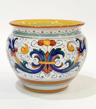 portavaso portapiante ceramica di Deruta Ficola 1