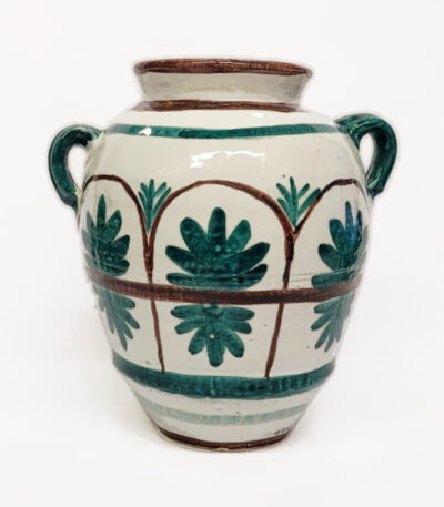 vaso in terracotta decorata maiolica Ficola Deruta 2