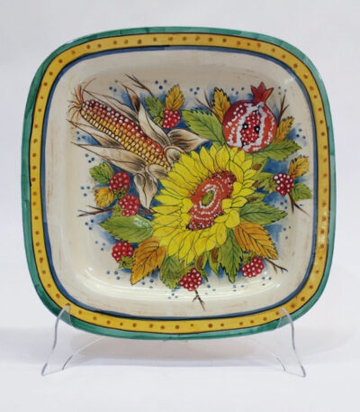 piatto in ceramica decoro Deruta Ficola 16