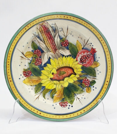 piatto in ceramica decoro Deruta Ficola 15