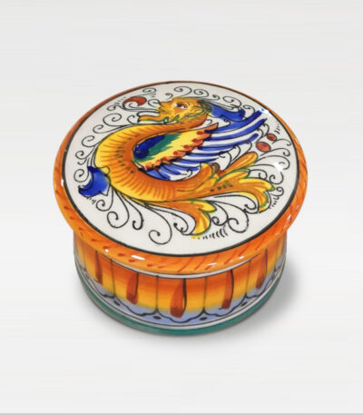 scatola portagioie ceramica Raffaellesco Ficola Deruta 1