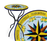 Tavolo in pietra lavica Ø60 cm Rosa dei Venti