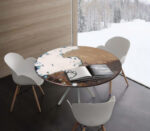 Tavolo in pietra lavica rotondo Ø80 cm Biarritz