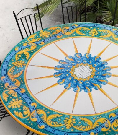 Tavolo in pietra lavica rotondo Ø160 cm Leonardo