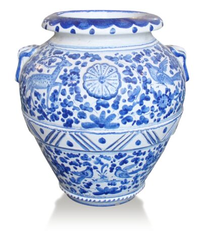 vaso orcio toscano in terracotta decorato Ficola Deruta 2