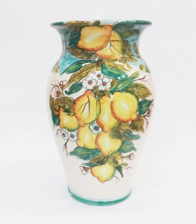 Vaso portaombrelli con limoni ceramica Ficola Deruta 1
