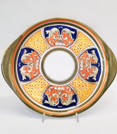 vassoio ceramica con manici Ficola Deruta